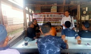 Kasat Resnarkoba Polres Tapsel, AKP Salomo Sagala, saat sosialisasi bahaya narkotika ke masyarakat