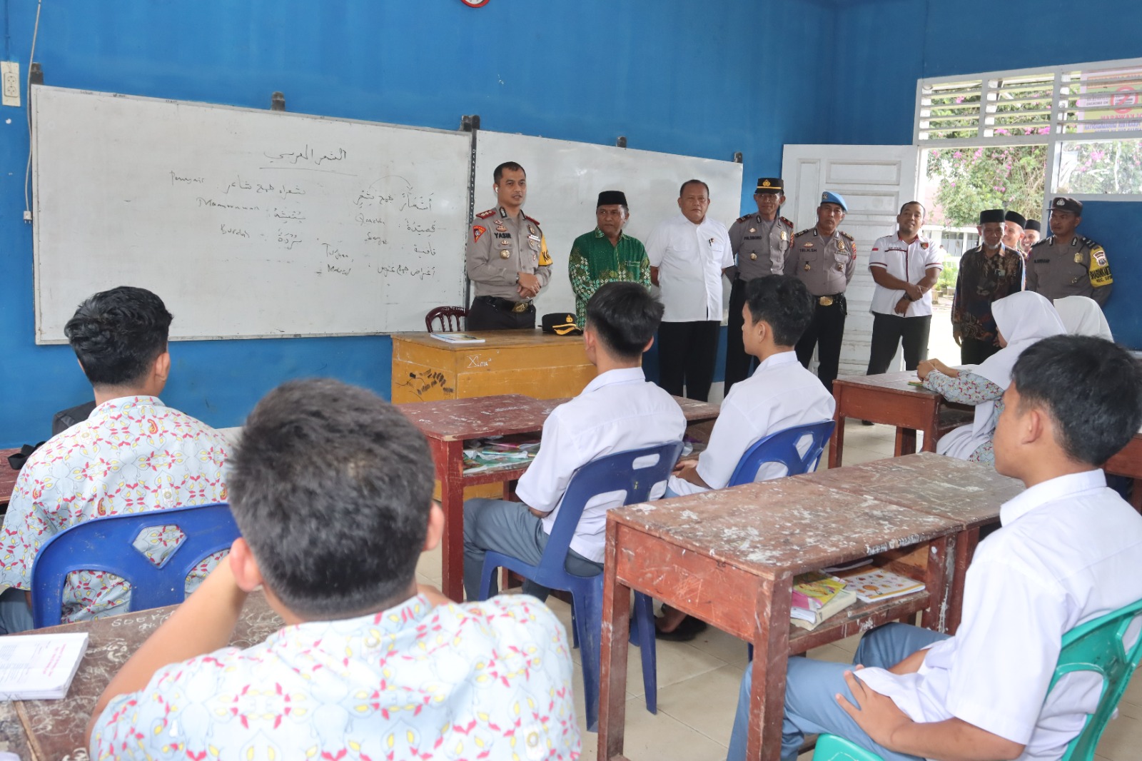 Kapolres Tapsel, AKBP Yasir Ahmadi, beri motivasi saat kunjungan ke Pesantren Muhammadiyah KH Ahmad Dahlan Sipirok