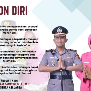 Ungkapan haru dari AKBP Imam Zamroni yang mohon diri setelah bertugas selama setahun lebih memimpin Polres Tapsel kepada wartawan