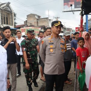 Kapolres Tapsel, AKBP Yasir Ahmadi, bersama Bupati Dolly Pasaribu, dan unsur Forkopimda lainnya saat meninjau pemungutan suara