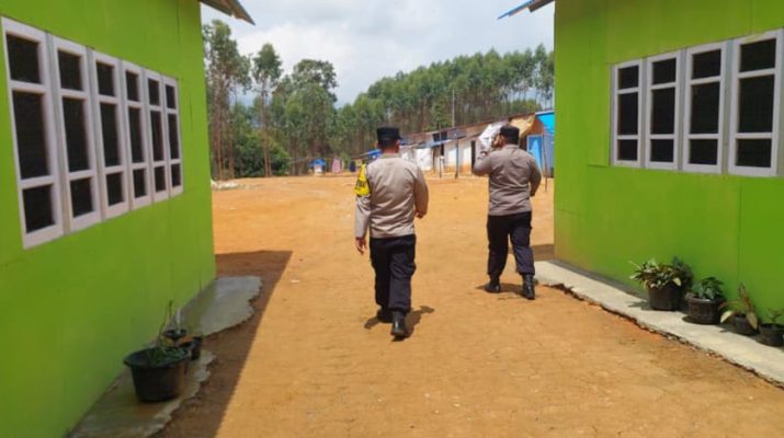 Polsek Sipirok pantau huntara Aek Latong